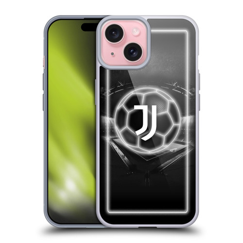 Juventus Football Club Neon Logo Soft Gel Case for Apple iPhone 15