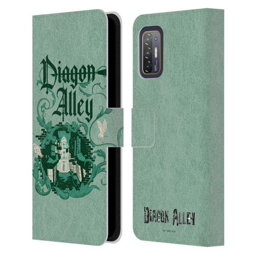 Harry Potter Locations Typography Diagon Alley Leather Book Wallet Case Cover For HTC Desire 21 Pro 5G