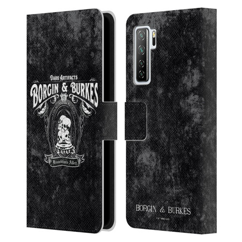 Harry Potter Locations Typography Borgin & Burkes Leather Book Wallet Case Cover For Huawei Nova 7 SE/P40 Lite 5G