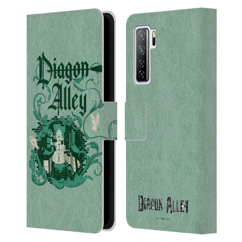 Harry Potter Locations Typography Diagon Alley Leather Book Wallet Case Cover For Huawei Nova 7 SE/P40 Lite 5G