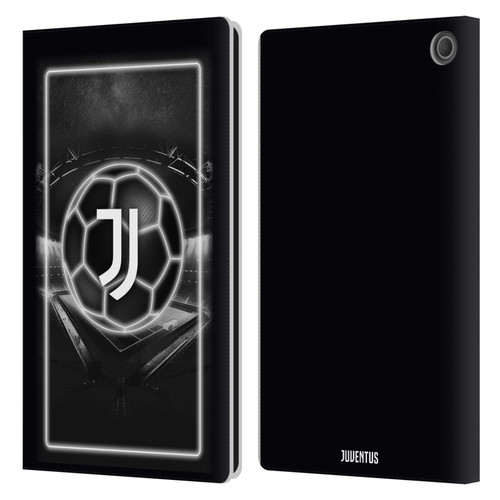 Juventus Football Club Neon Logo Leather Book Wallet Case Cover For Amazon Fire Max 11 2023