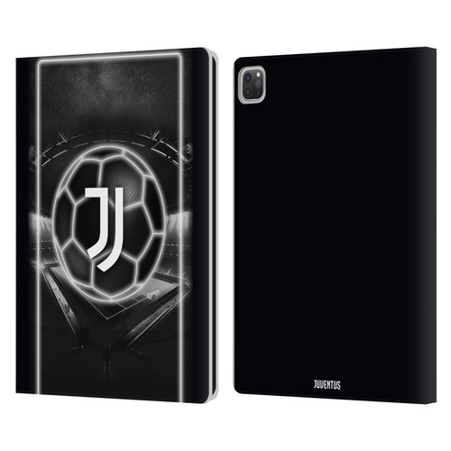 Juventus Football Club Neon Logo Leather Book Wallet Case Cover For Apple iPad Pro 12.9 2020/2021/2022