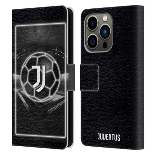 Juventus Football Club Neon Logo Leather Book Wallet Case Cover For Apple iPhone 14 Pro