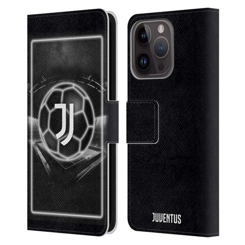 Juventus Football Club Neon Logo Leather Book Wallet Case Cover For Apple iPhone 15 Pro