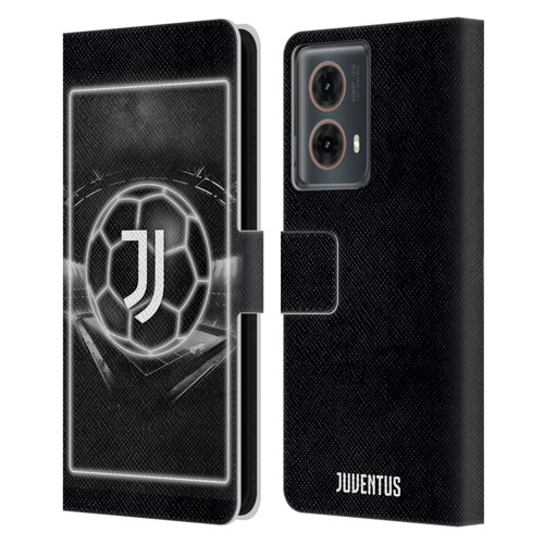 Juventus Football Club Neon Logo Leather Book Wallet Case Cover For Motorola Moto G85