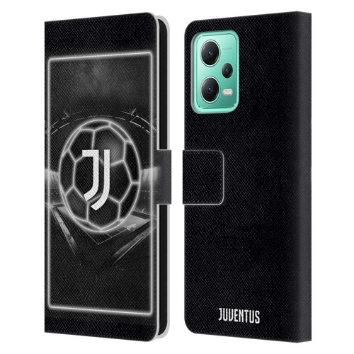 Juventus Football Club Neon Logo Leather Book Wallet Case Cover For Xiaomi Redmi Note 12 5G