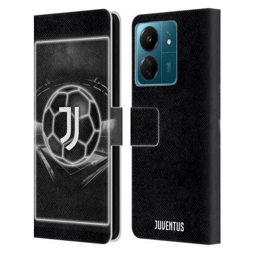 Juventus Football Club Neon Logo Leather Book Wallet Case Cover For Xiaomi Redmi 13C 4G