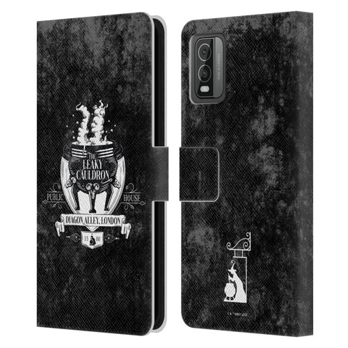 Harry Potter Locations Typography The Leaky Cauldron Leather Book Wallet Case Cover For Nokia C210