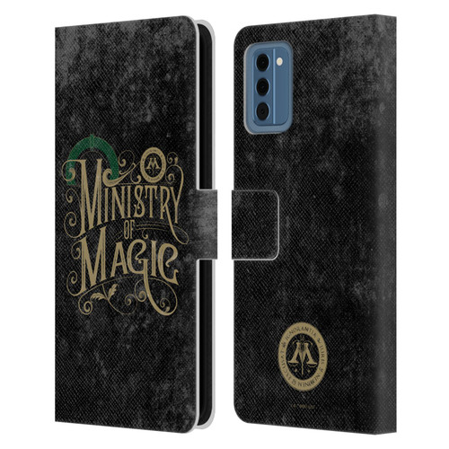 Harry Potter Locations Typography Ministry Of Magic Leather Book Wallet Case Cover For Nokia NC300