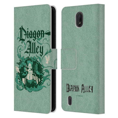 Harry Potter Locations Typography Diagon Alley Leather Book Wallet Case Cover For Nokia C01 Plus/C1 2nd Edition