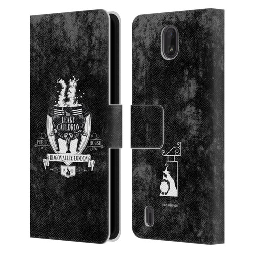 Harry Potter Locations Typography The Leaky Cauldron Leather Book Wallet Case Cover For Nokia C01 Plus/C1 2nd Edition