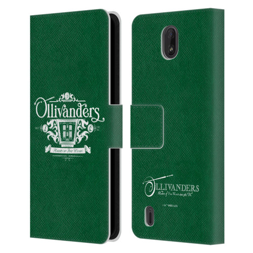 Harry Potter Locations Typography Ollivanders Leather Book Wallet Case Cover For Nokia C01 Plus/C1 2nd Edition