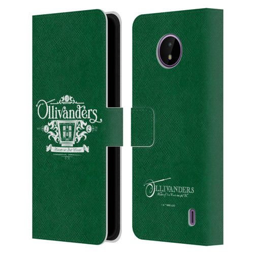 Harry Potter Locations Typography Ollivanders Leather Book Wallet Case Cover For Nokia C10 / C20