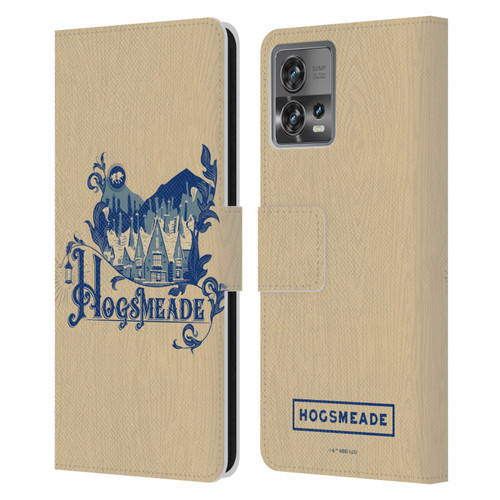 Harry Potter Locations Typography Hogsmeade Leather Book Wallet Case Cover For Motorola Moto Edge 30 Fusion