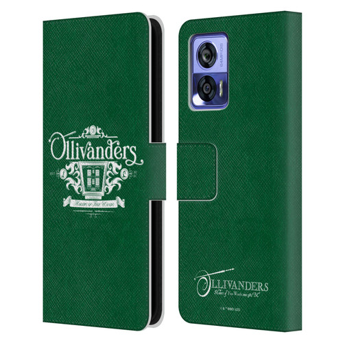 Harry Potter Locations Typography Ollivanders Leather Book Wallet Case Cover For Motorola Edge 30 Neo 5G