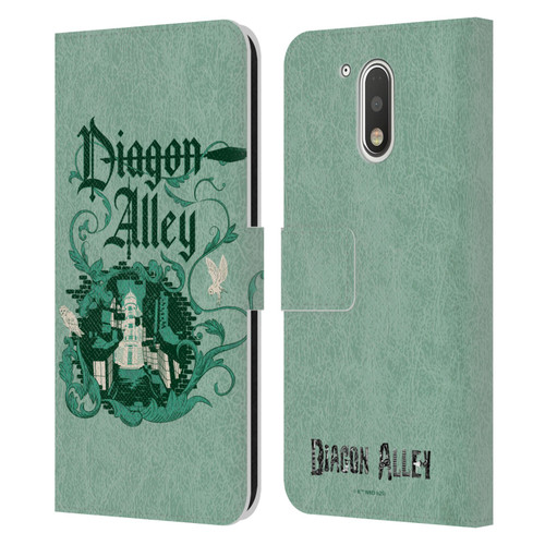Harry Potter Locations Typography Diagon Alley Leather Book Wallet Case Cover For Motorola Moto G41