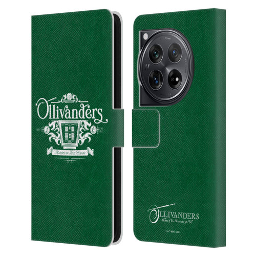 Harry Potter Locations Typography Ollivanders Leather Book Wallet Case Cover For OnePlus 12
