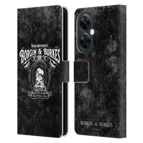 Harry Potter Locations Typography Borgin & Burkes Leather Book Wallet Case Cover For OnePlus Nord N30