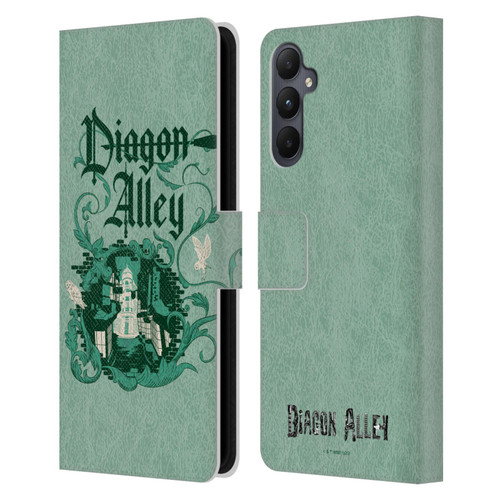 Harry Potter Locations Typography Diagon Alley Leather Book Wallet Case Cover For Samsung Galaxy A05s