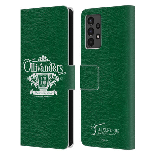 Harry Potter Locations Typography Ollivanders Leather Book Wallet Case Cover For Samsung Galaxy A13 (2022) Harry Potter Locations Typography Ollivanders Leather Book Wallet Case Cover For Samsung Galaxy A13 (2022)