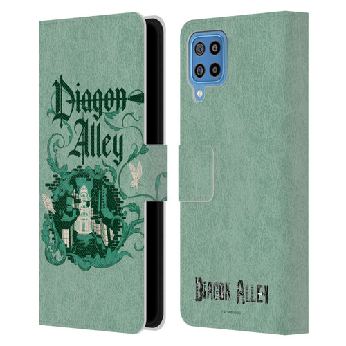 Harry Potter Locations Typography Diagon Alley Leather Book Wallet Case Cover For Samsung Galaxy F22 (2021)