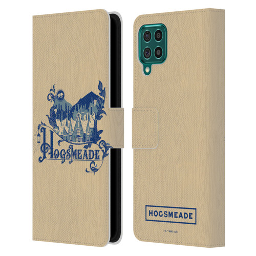 Harry Potter Locations Typography Hogsmeade Leather Book Wallet Case Cover For Samsung Galaxy F62 (2021)