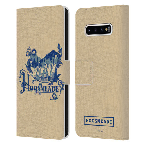 Harry Potter Locations Typography Hogsmeade Leather Book Wallet Case Cover For Samsung Galaxy S10+ / S10 Plus