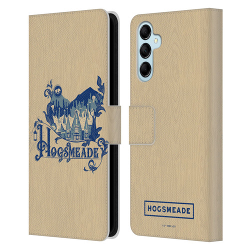 Harry Potter Locations Typography Hogsmeade Leather Book Wallet Case Cover For Samsung Galaxy M14 5G