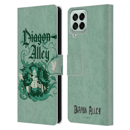 Harry Potter Locations Typography Diagon Alley Leather Book Wallet Case Cover For Samsung Galaxy M53 (2022)
