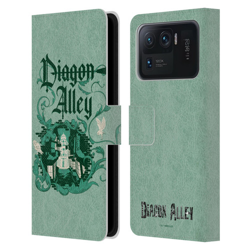 Harry Potter Locations Typography Diagon Alley Leather Book Wallet Case Cover For Xiaomi Mi 11 Ultra
