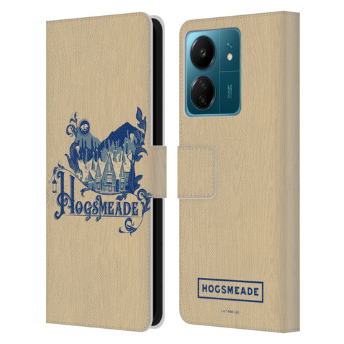 Harry Potter Locations Typography Hogsmeade Leather Book Wallet Case Cover For Xiaomi Redmi 13C 4G