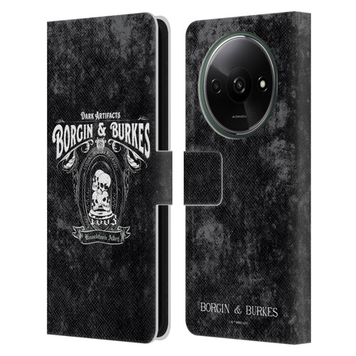 Harry Potter Locations Typography Borgin & Burkes Leather Book Wallet Case Cover For Xiaomi Redmi A3