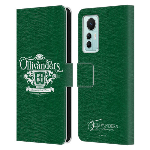 Harry Potter Locations Typography Ollivanders Leather Book Wallet Case Cover For Xiaomi 12 Lite