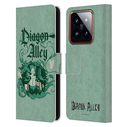 Harry Potter Locations Typography Diagon Alley Leather Book Wallet Case Cover For Xiaomi 14