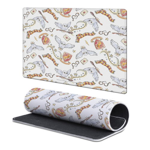 Harry Potter Graphics Hedwig Owl Pattern Gaming Office Desk PC Keyboard Mouse Mat Pad - S