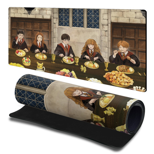 Harry Potter Graphics Gryffindor Table Gaming Office Desk PC Keyboard Mouse Mat Pad 23.62 x 11.81 x 0.12 inches (600 x 300 mm) - L