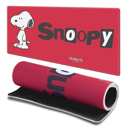 Peanuts Graphics Snoopy In Red Gaming Office Desk PC Keyboard Mouse Mat Pad - L