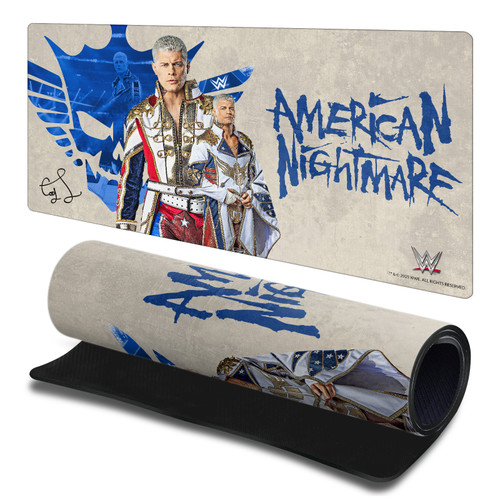 WWE Cody Rhodes Superstar Graphics & Signature Gaming Office Desk PC Keyboard Mouse Mat Pad 23.62 x 11.81 x 0.12 inches (600 x 300 mm) - L