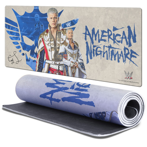 WWE Cody Rhodes Superstar Graphics & Signature Gaming Office Desk PC Keyboard Mouse Mat Pad 37.4 x 15.75 x 0.16 inches (900 x 400 mm) - XL