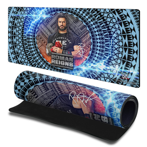 WWE Roman Reigns Tribal Pattern Gaming Office Desk PC Keyboard Mouse Mat Pad 23.62 x 11.81 x 0.12 inches (600 x 300 mm) - L