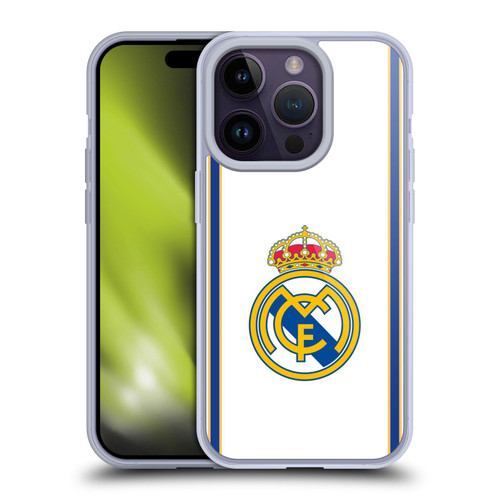 Real Madrid CF Retro Bring Back 99/00 White Soft Gel Case for Apple iPhone 14 Pro