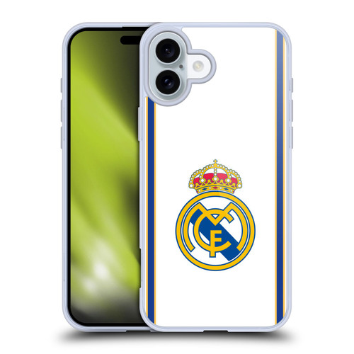 Real Madrid CF Retro Bring Back 99/00 White Soft Gel Case for Apple iPhone 16 Plus