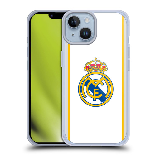 Real Madrid CF Badge White Soft Gel Case for Apple iPhone 14 Real Madrid CF Badge White Soft Gel Case for Apple iPhone 14