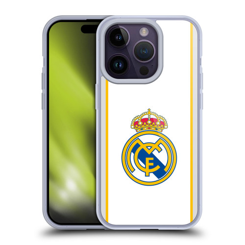 Real Madrid CF Badge White Soft Gel Case for Apple iPhone 14 Pro & MagSafe