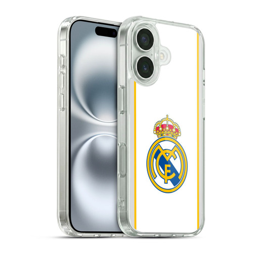 Real Madrid CF Badge White Soft Gel Case for Apple iPhone 16 & MagSafe
