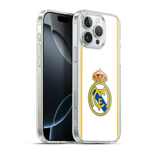 Real Madrid CF Badge White Soft Gel Case for Apple iPhone 16 Pro Max & MagSafe