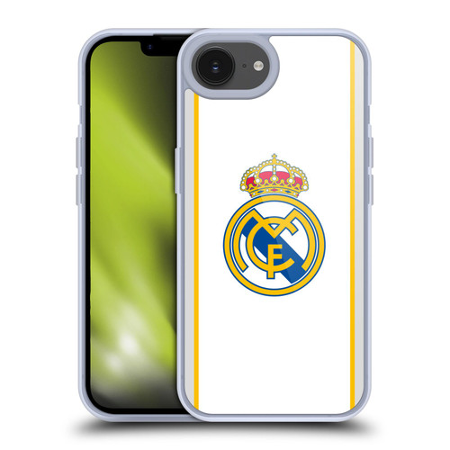 Real Madrid CF Badge White Soft Gel Case for Apple iPhone 16e & MagSafe