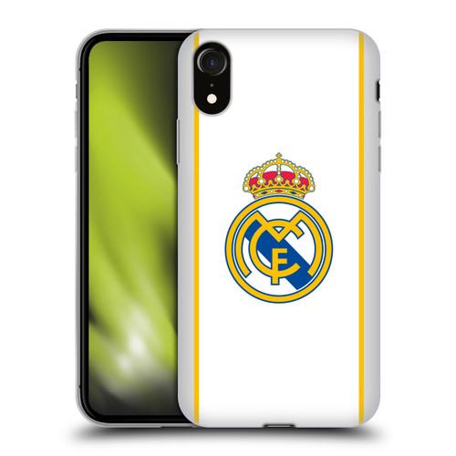 Real Madrid CF Badge White Soft Gel Case for Apple iPhone XR