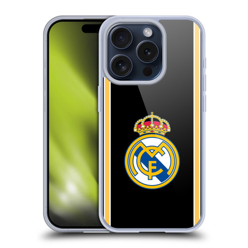 Real Madrid CF Retro Bring Back 99/00 Black Soft Gel Case for Apple iPhone 15 Pro