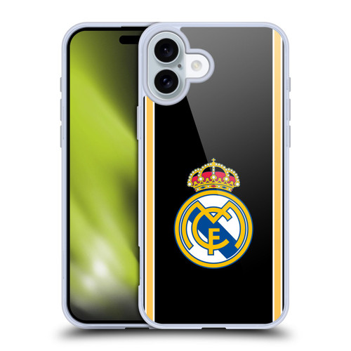 Real Madrid CF Retro Bring Back 99/00 Black Soft Gel Case for Apple iPhone 16 Plus